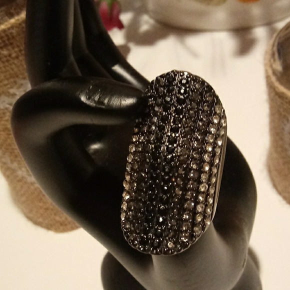 Black marcasite ring - Picture 2 of 4